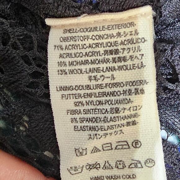 FREE PEOPLE Fair Isle Carnival Sweater Shrug Open Front Womens Size Medium M - Picture 5 of 5